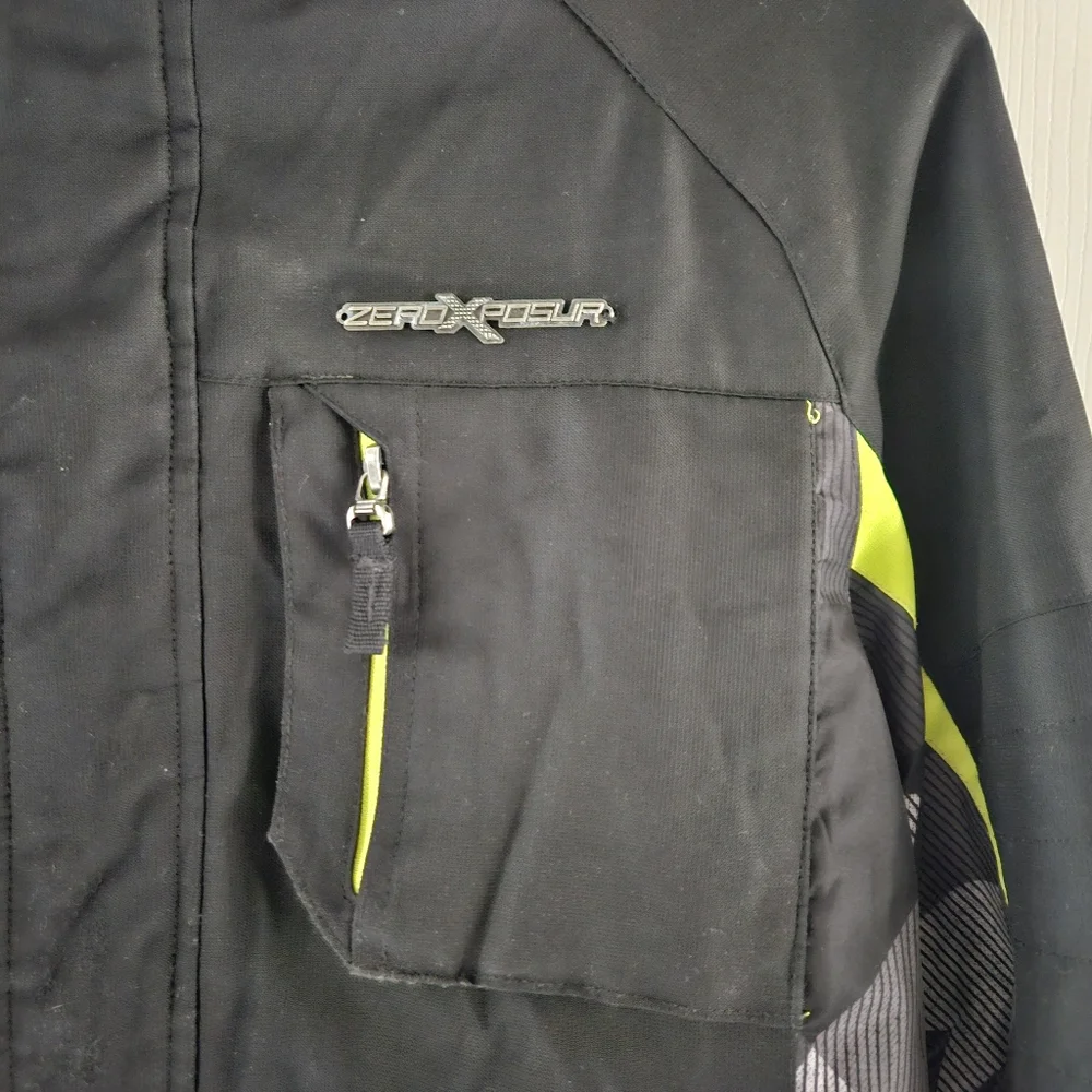 Kids Black and Neon Yellow Winter Jacket - Snowboard, Ski, Puffer, Cold Weather